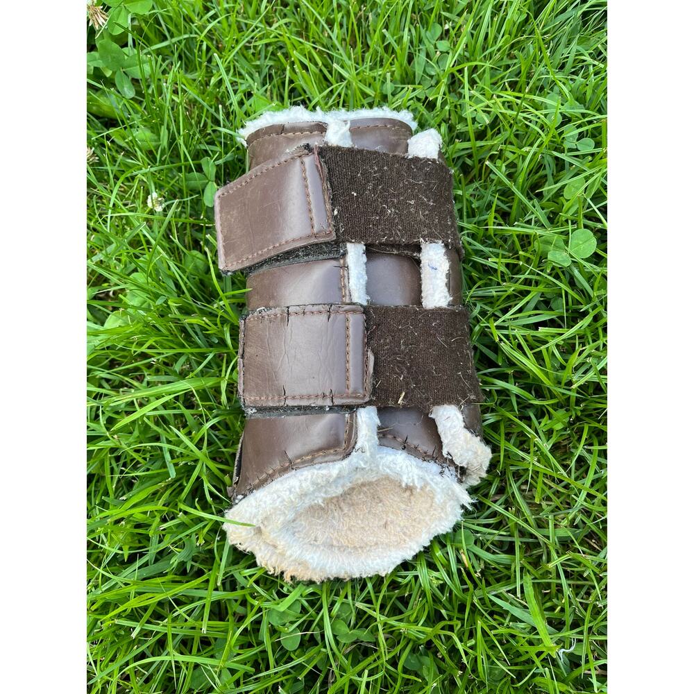 Dover Saddlery Fleece Sport Boots - brown large